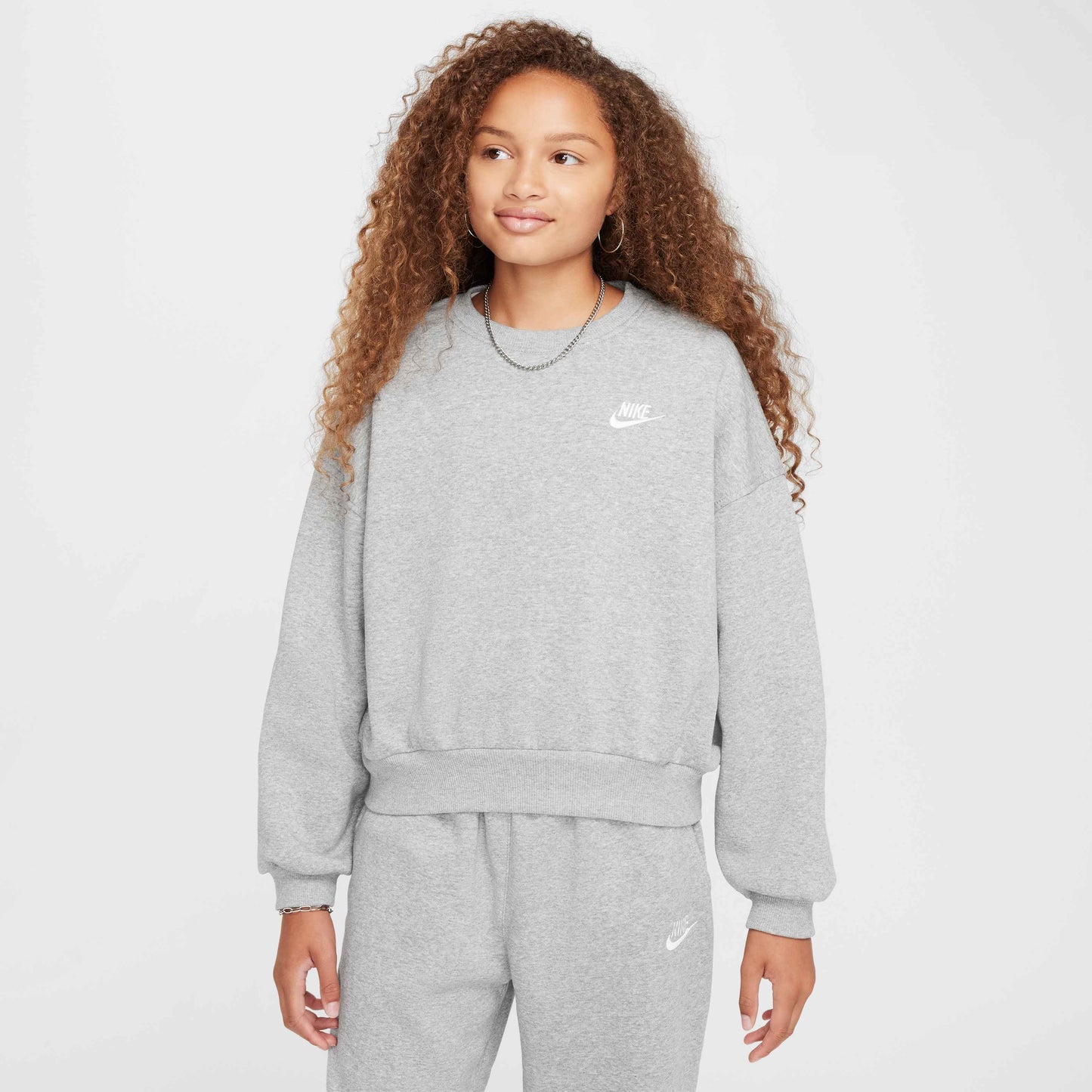 Girls Boxy Crew-Neck Sweatshirt