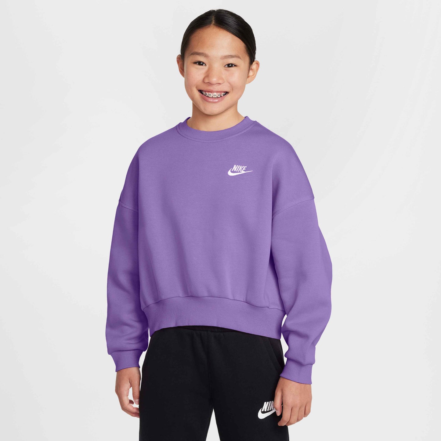 Girls Boxy Crew-Neck Sweatshirt